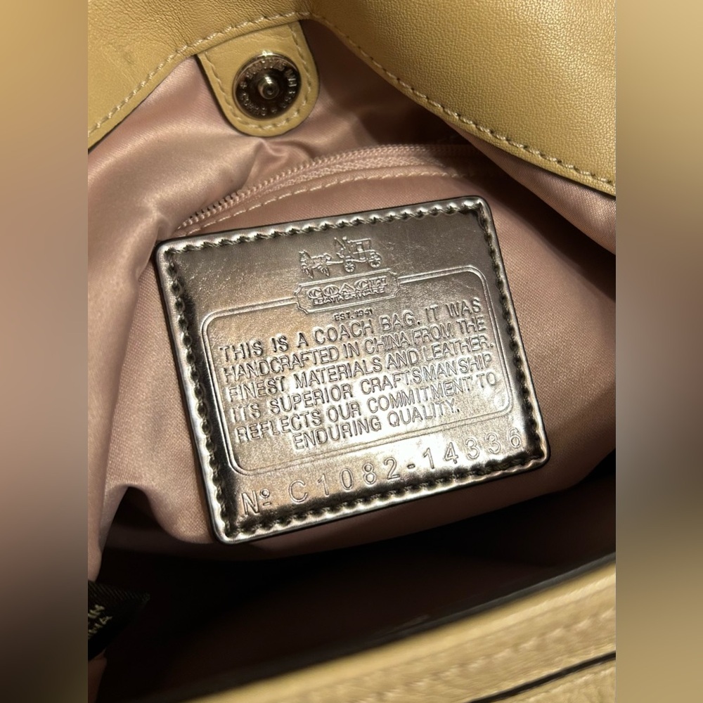 Coach Tan Leather Shoulder Bag - Picture 13 of 14